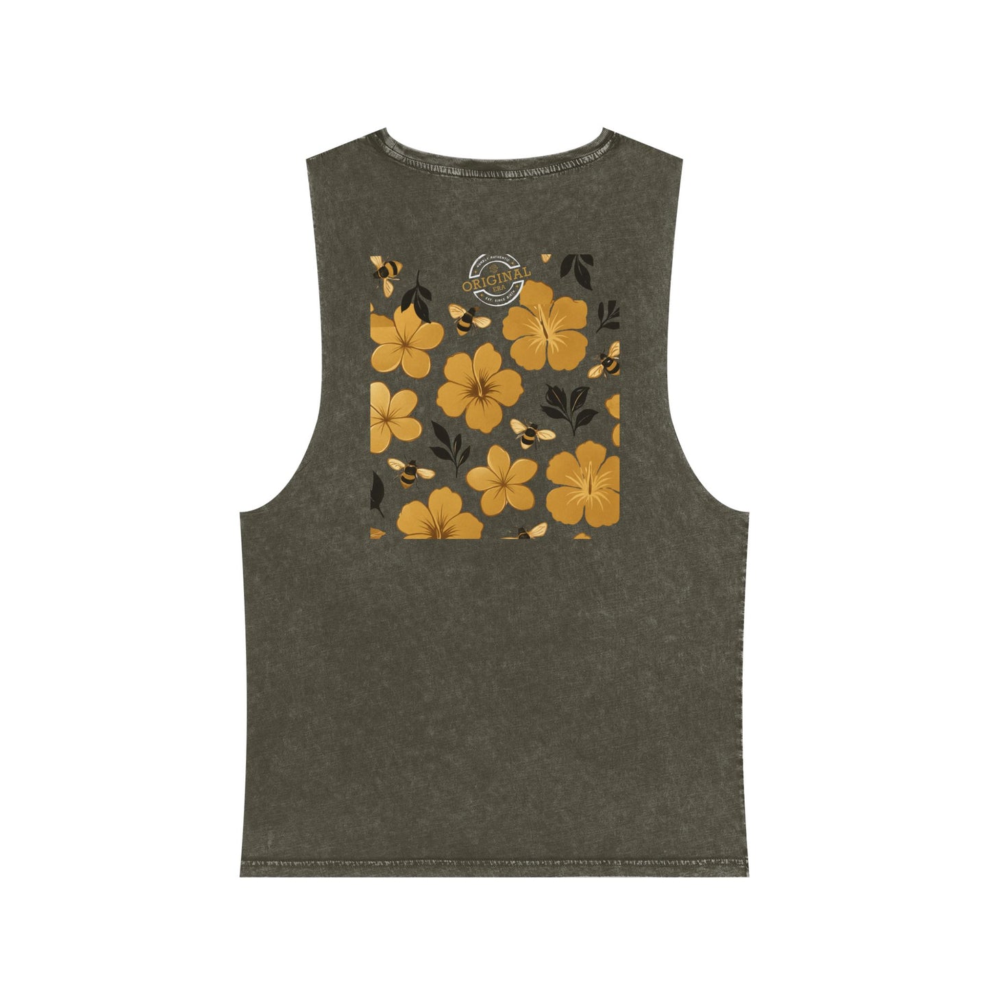 Unisex Humbly FloralBee Stonewash Vintage Tank Top