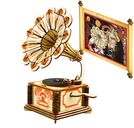 Vintage Gramophone 3D Wooden Puzzle