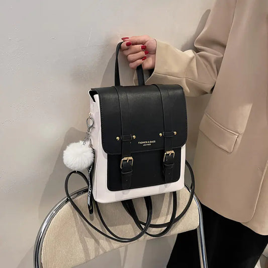 Chic Retro PU Backpack for Women