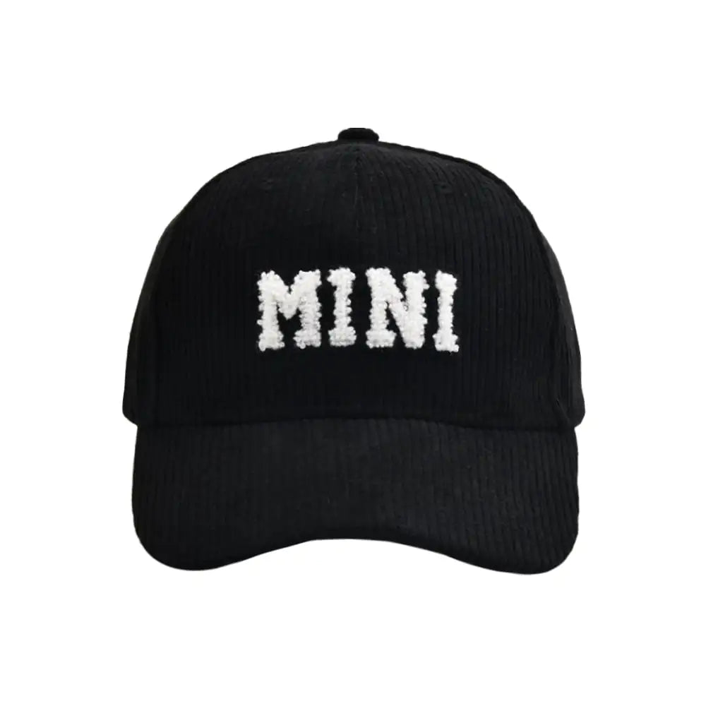 Embroidered Corduroy Baseball Cap for Parents and Kids