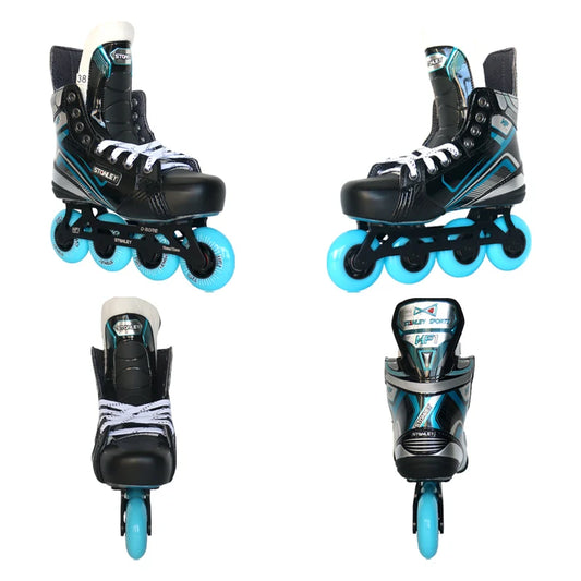 STANLEY HF1 High-quality Roller Inline Hockey Skates Hi-Lo Frames ABEC-9 Bearing 76A PU Wheels