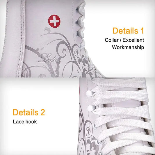 Winter Ice Skates | White & Black