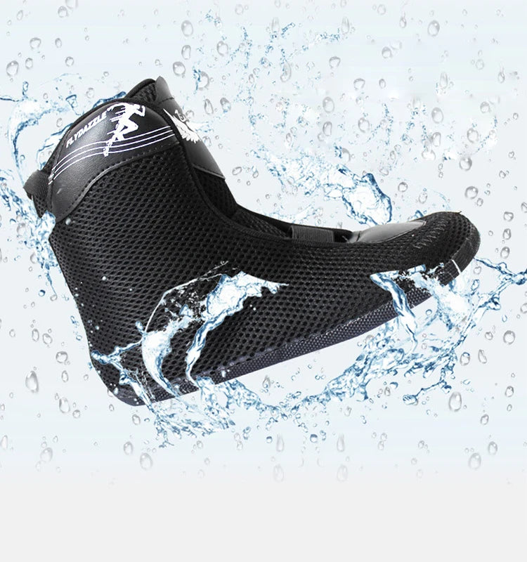 Convertible 4 Wheel Roller Skate Shoes – Black Roller Sneakers with Built-In Wheels for Outdoor Skating & Riding