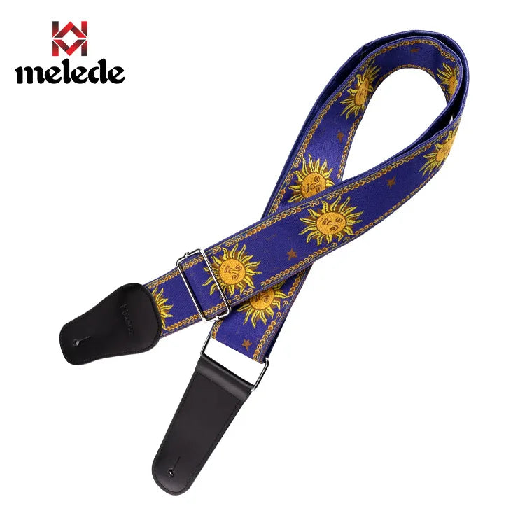 Unique Sun Flower Bass Wide Guitar Strap