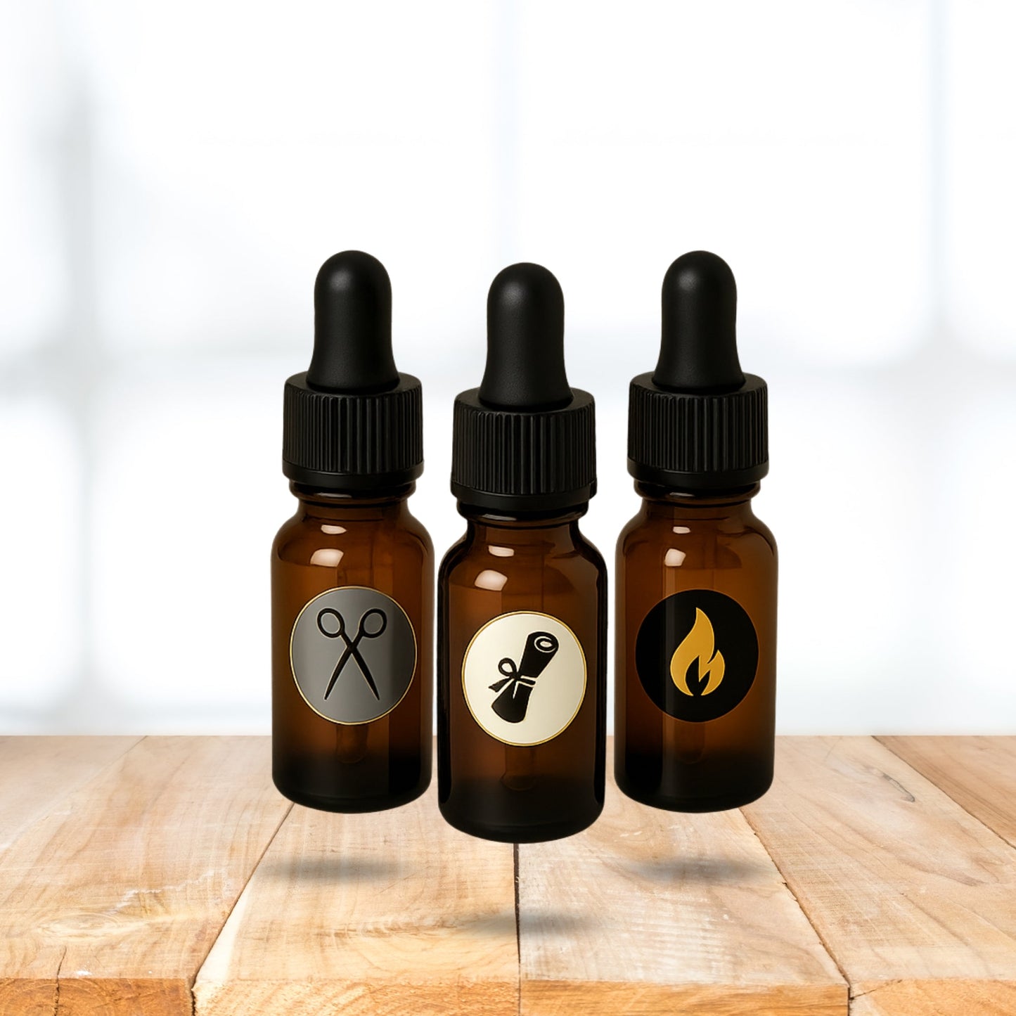 "The Order of Three" Beard Oil Discovery Set (15ml) | Try The Professor, The Villain & The Alchemist | Handcrafted in Canada