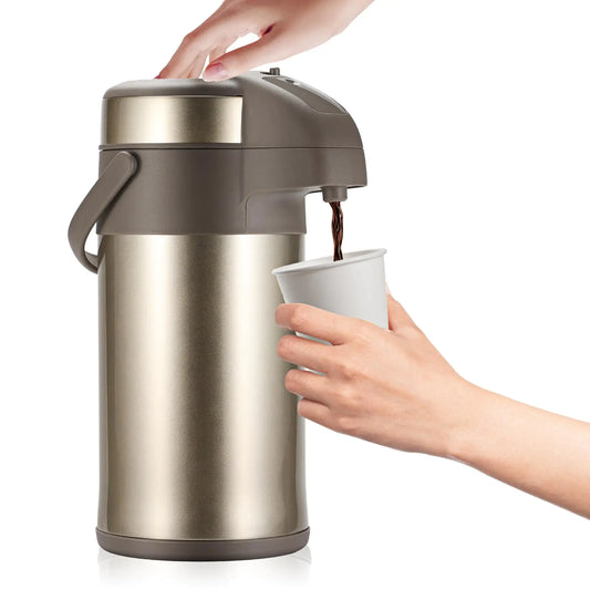 VeloxPump 3L Gold Stainless Steel Coffee Carafe