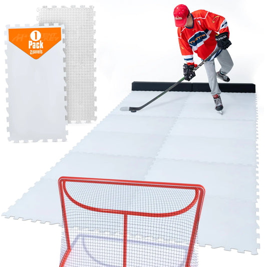 Artificial Rink Indoors & Outdoors | ArcticGlide Synthetic Ice Panels - Expandable & Easy-to-Assemble  (1 Pack - 2 Panels Single Pack)