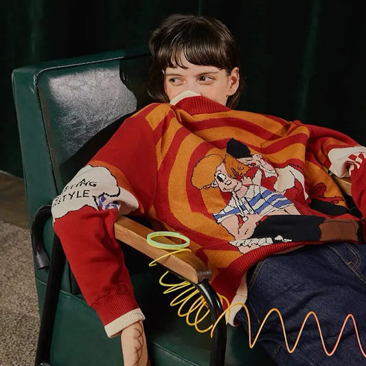 Retro Color-Block Kids' Pullover