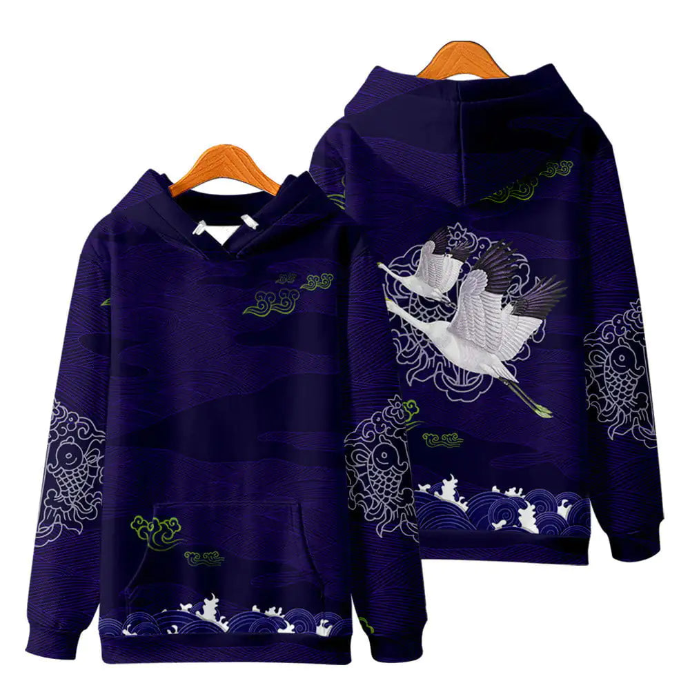 Ladies' Alpine Print Hooded Sweatshirt