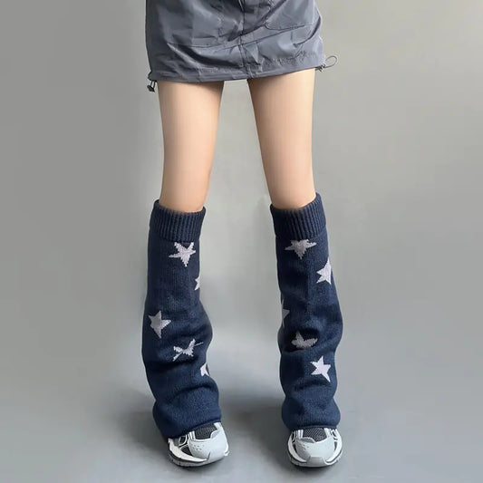 Millennial Style Star Wide-Leg Knit Tights
