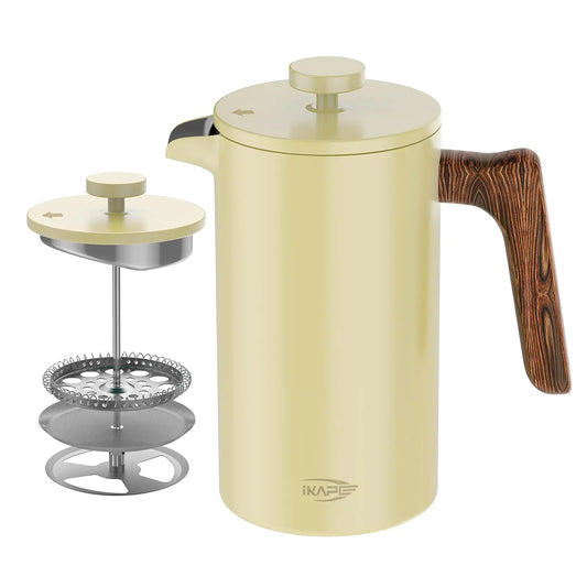 IKAPE Elegant Yellow French Press 34oz