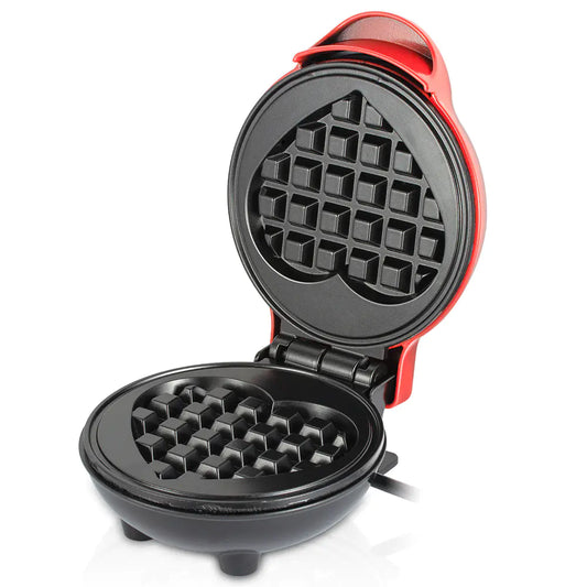 RAF Mini Double-Sided Heart Breakfast Maker and Waffle Machine
