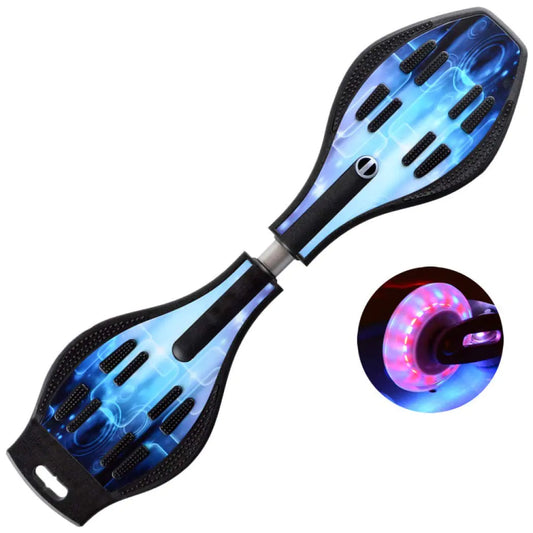 Deluxe Youth Caster Skateboard with Illuminating Wheels