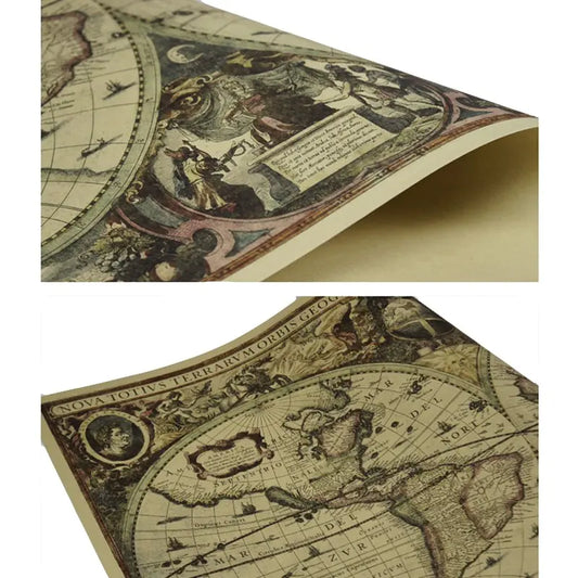 Vintage Nautical Map Paper - Retro Design