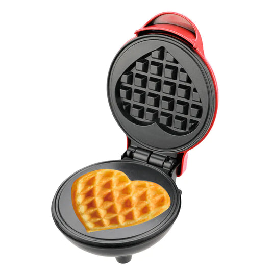 RAF Mini Double-Sided Heart Breakfast Maker and Waffle Machine