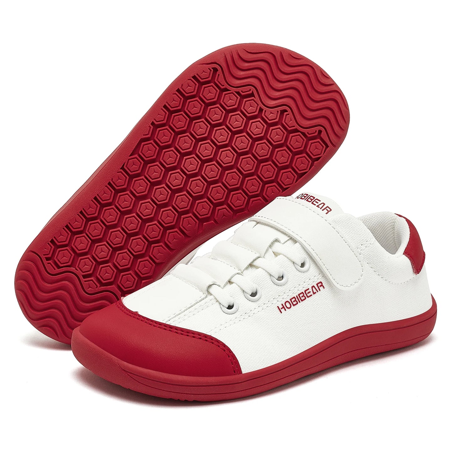 HOBIBEAR Minimalist Lightweight Sneakers - Artificial Leather Fabric Shoes