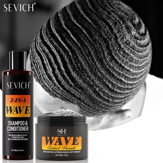 Deep Wave Control Pomade Shampoo Kit