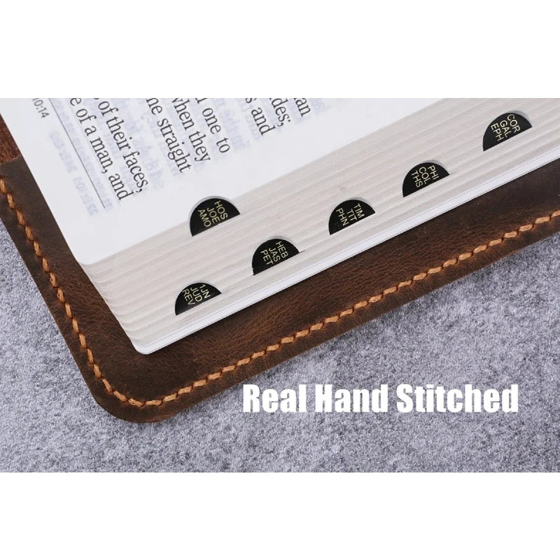 Personalized Leather cover for bible KJV , Custom leather holy bible book case cover christian gifts for men women Z04-LBBC05S