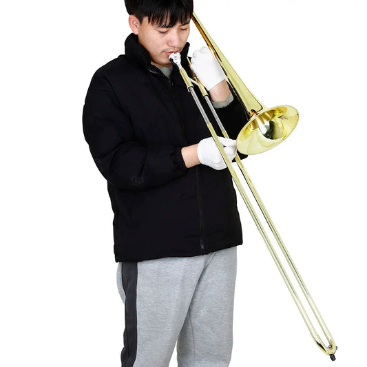 M MBAT Alto Bb Trombone Brass Lacquer Tone B flat Trombone With Mouthpiece Cleaning Cloth Case Brass Instruments With Parts