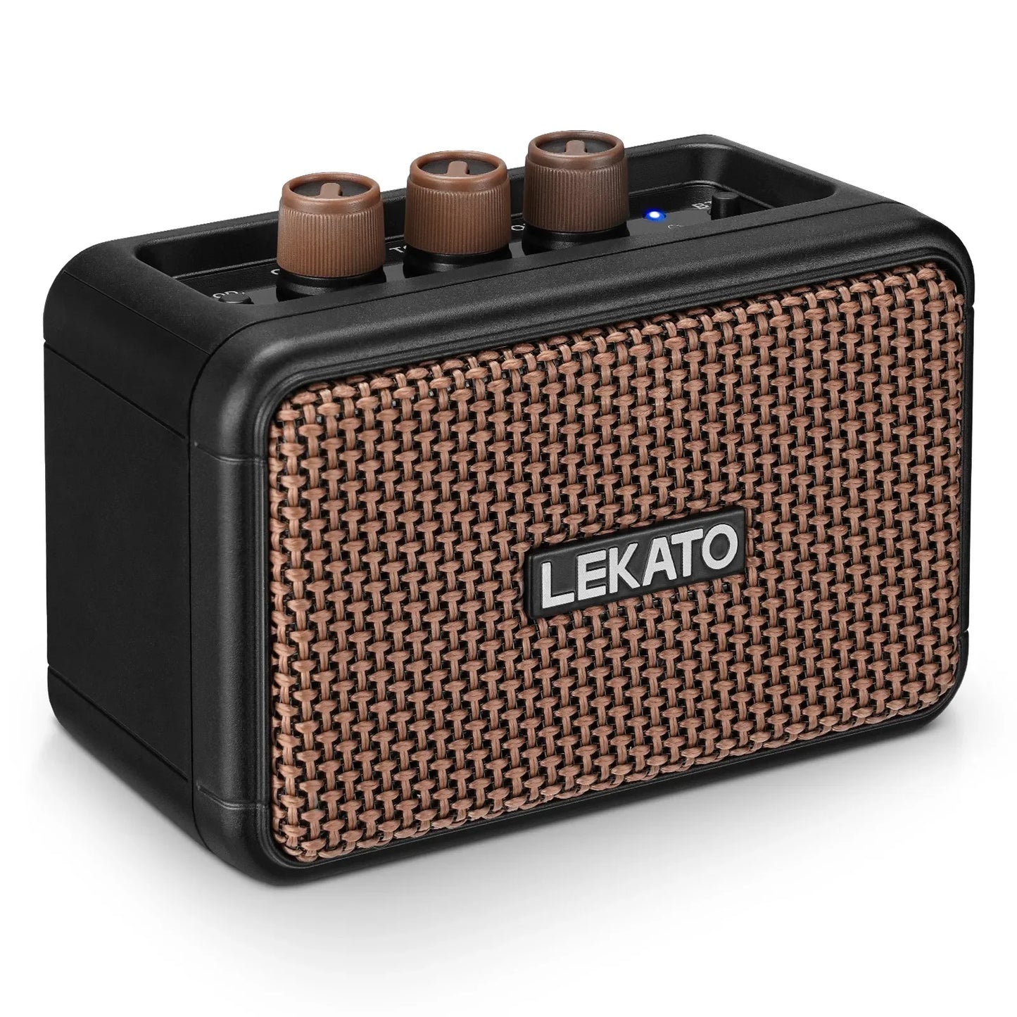 Lekato Guitar Amplifier AMP Dual Speakers with Clean Overdrive Effect
