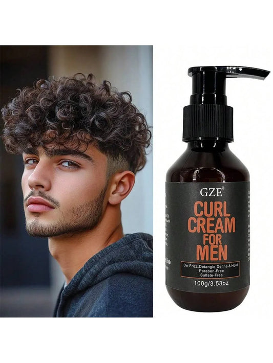 GZE Men's Castor Oil Curl Defining Cream