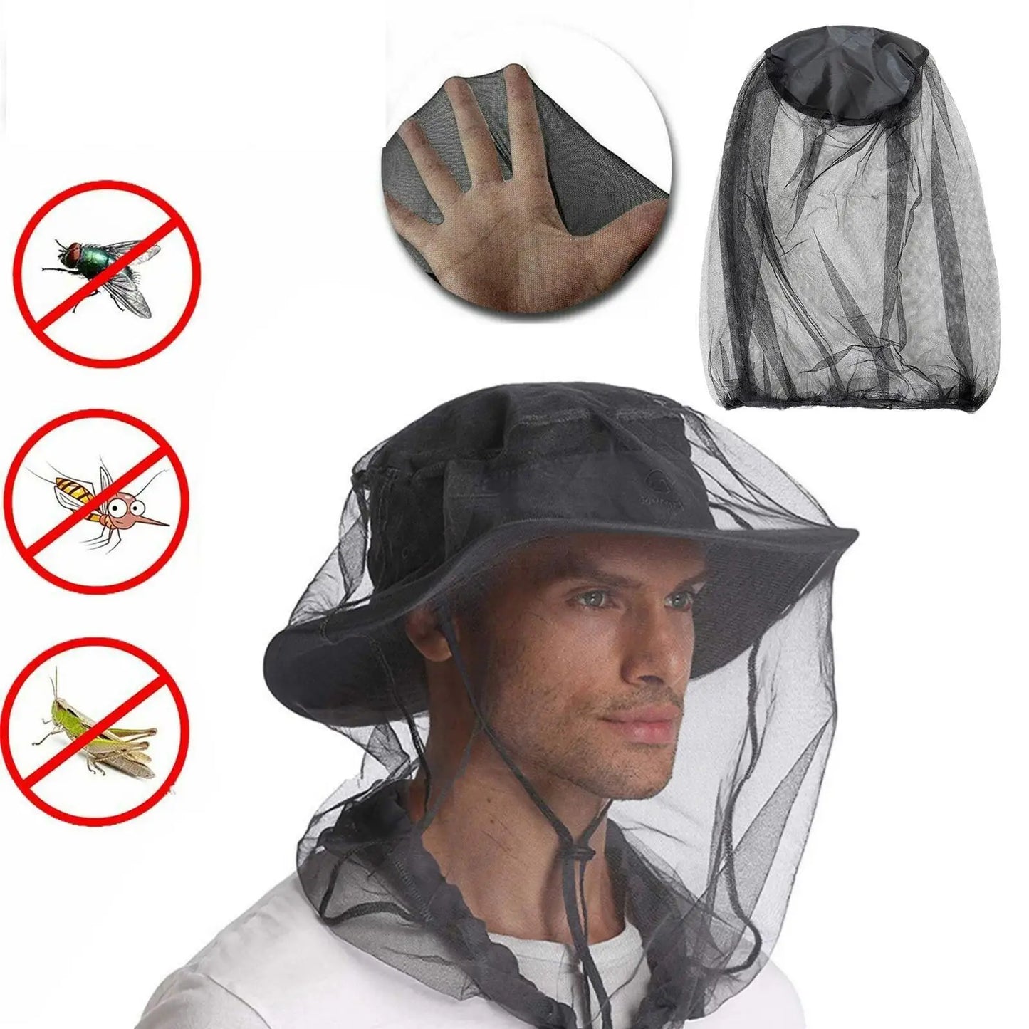 Face Mesh Mosquito Hat Cover