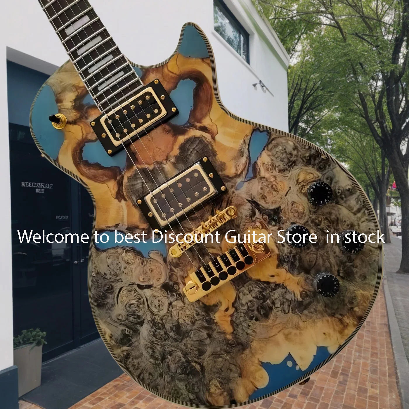 Custom Ebony fretboard, gold hardware Electric Guitar - 01236