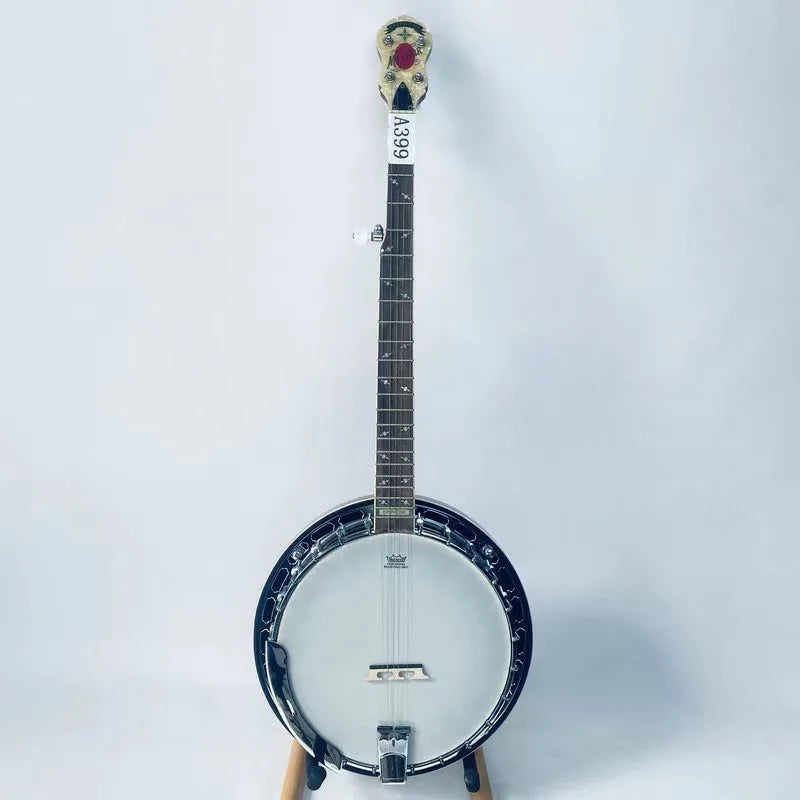 Genuine EPI Mayfair 5 String Banjo Guitar Mahogany Resonator 22 Frets Snowflake Inlay Remo Heads Mayfair Logo On