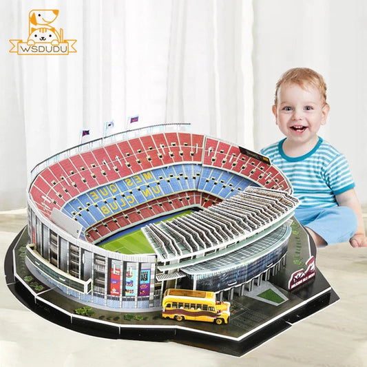 3D Football Stadium Paper Model Puzzle | Architecture Kit