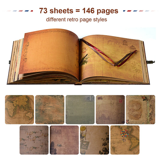 DIY Handmade Our Adventure Book Photo Album Scrapbook - 146 Pages