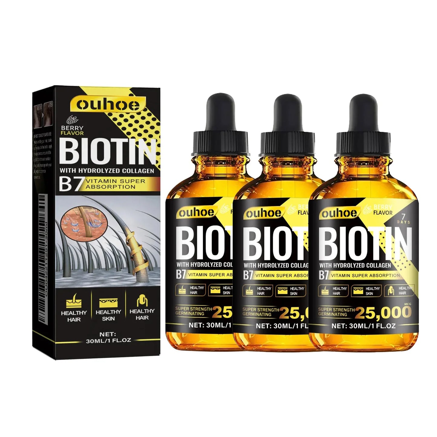 Biotin & Hydrolyzed Collagen Hair Growth Essential Oil