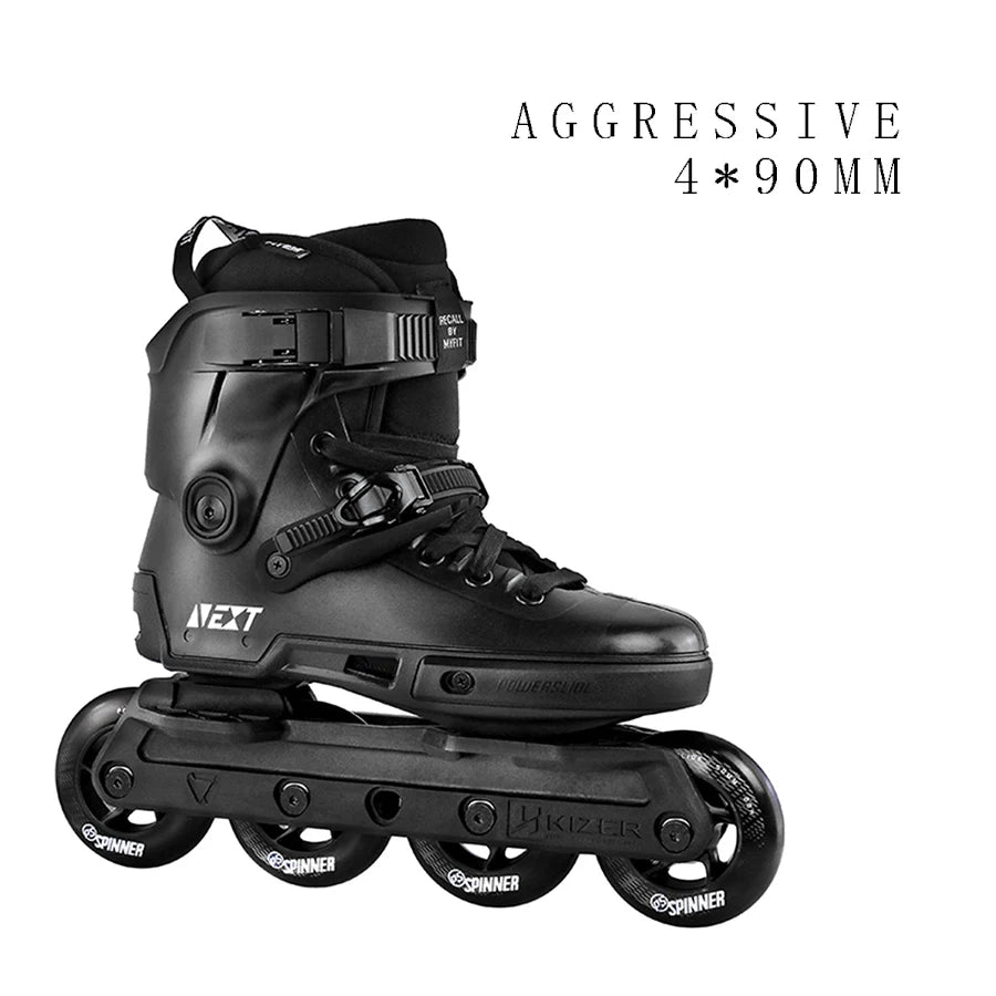 Powerslide NEXT Trinity Inline Skates – Professional Freeride Roller Blades for Street, Racing & Urban Skating with 3/4 Wheel Setup