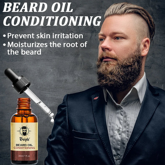 Men's Beard Volumizing & Conditioning Oil - 2pcs/Set