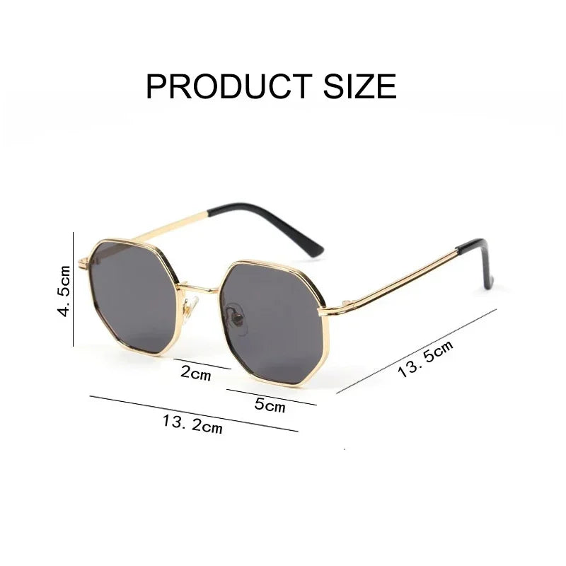 Children's Octagon Metal Sunglasses - UV400