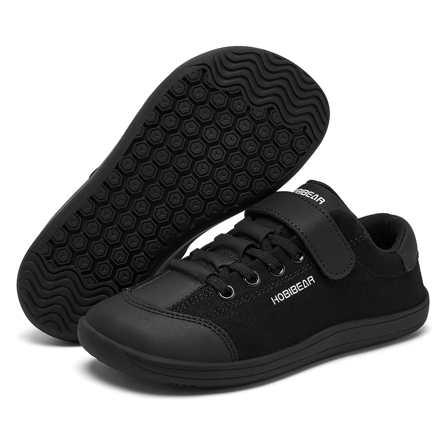 HOBIBEAR Minimalist Lightweight Sneakers - Artificial Leather Fabric Shoes