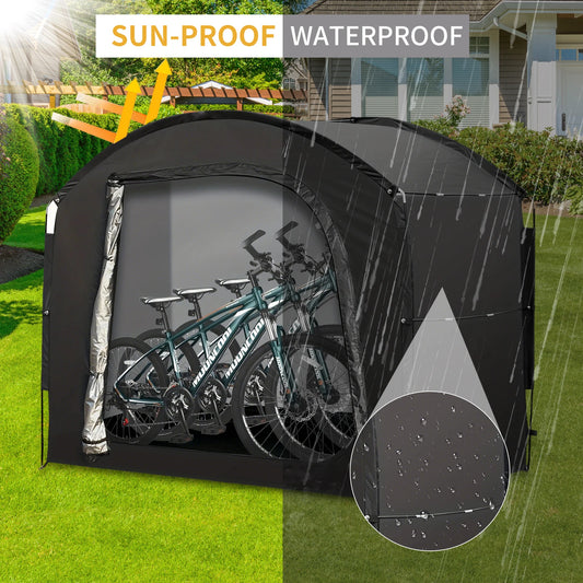 Portable Outdoor Bike Storage Shed Tent for 1-4 Bikes