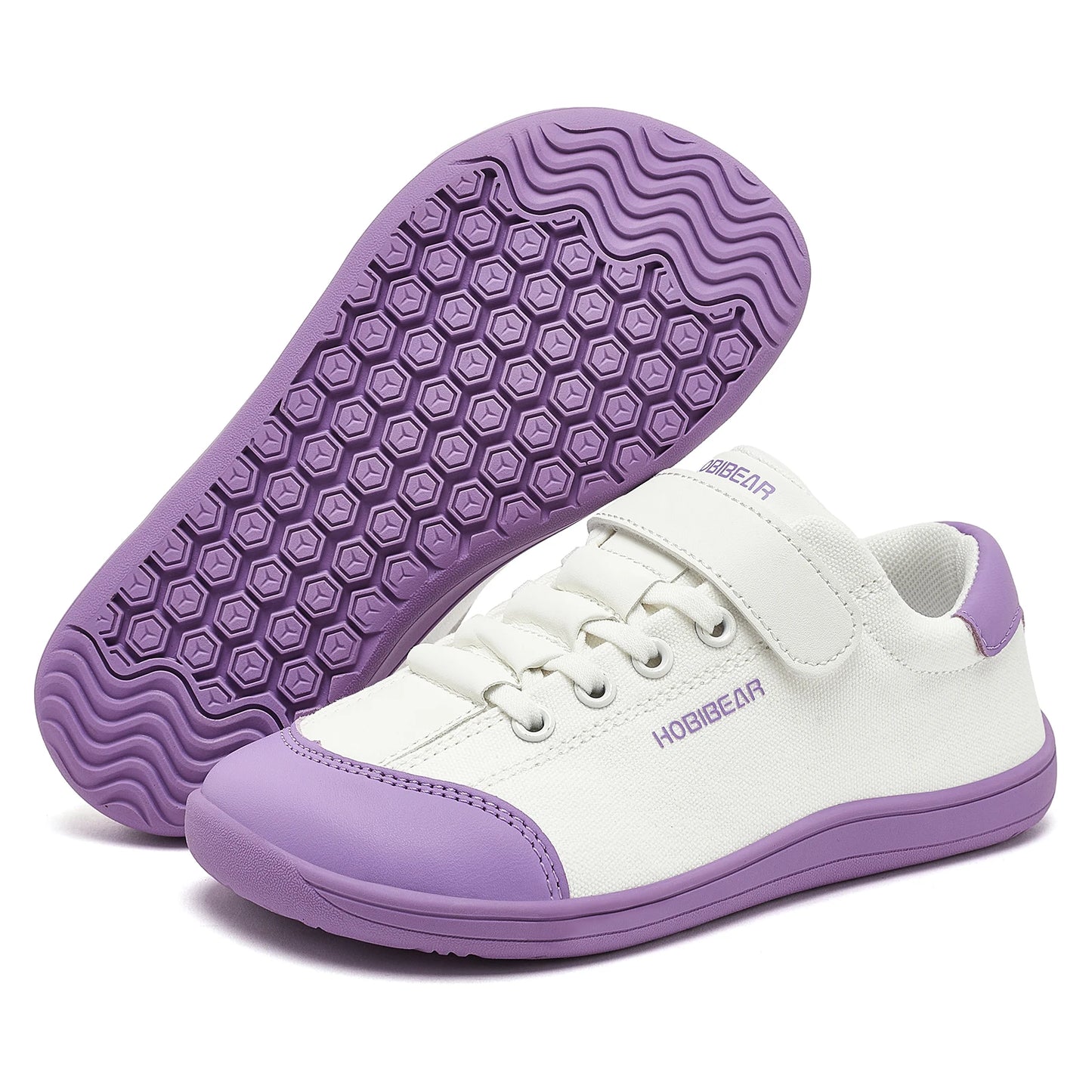 HOBIBEAR Minimalist Lightweight Sneakers - Artificial Leather Fabric Shoes