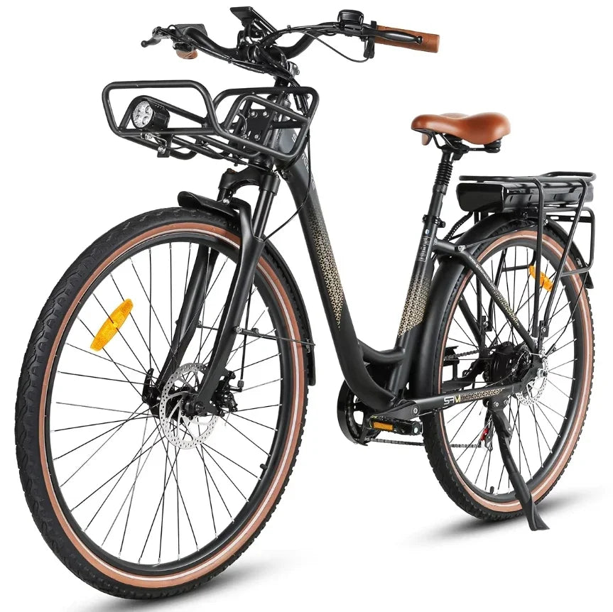 SAMEBIKE RS-A07 28" 500W Brushless Motor Electric City Bike | 36V13AH Lithium Battery