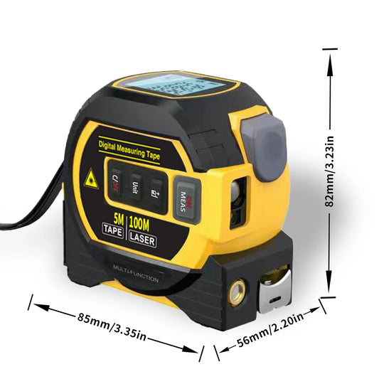 3 In 1 Digital High Precision Laser Tape Measure | Steel Tape Measure (1pc)
