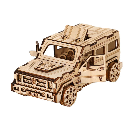 SUV 3D Car Wooden Puzzle, Scale Model,DIY Model Kit, Handcraft Gift,Home Decoration,Mechanical Model Kit, Building Toy