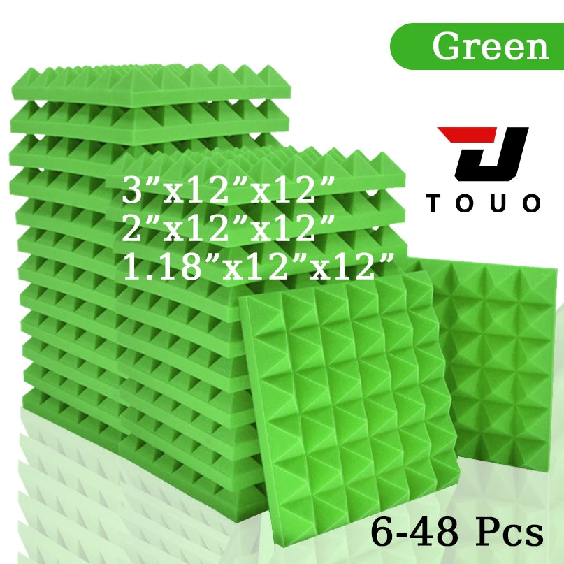 TOUO Acoustic Sound Proof Wall Panels Foam - 6-48 Pcs