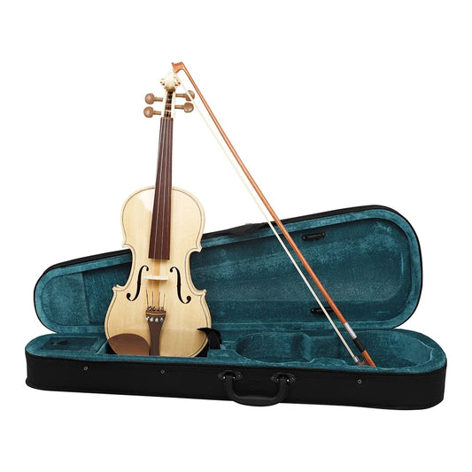 Professional Violin 4/4 Beginner Violin Maple Tiger Stripe Violins Set with Case Bow Violin Shoulder Rest Tuner Mute Rosin Parts