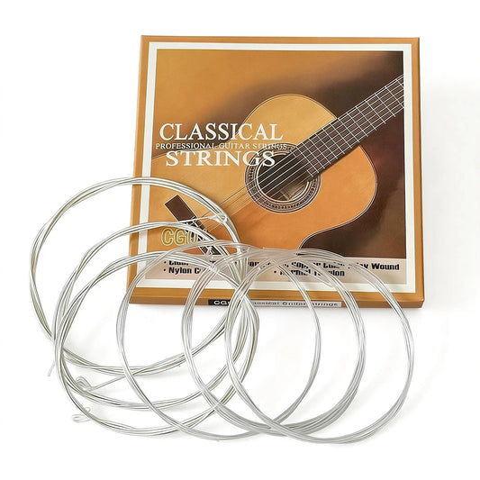 Classical Guitar Strings - Nylon Core Basses - Silver-Plated Copper Alloy Wound - Normal Tension / 6-string set (028-043)