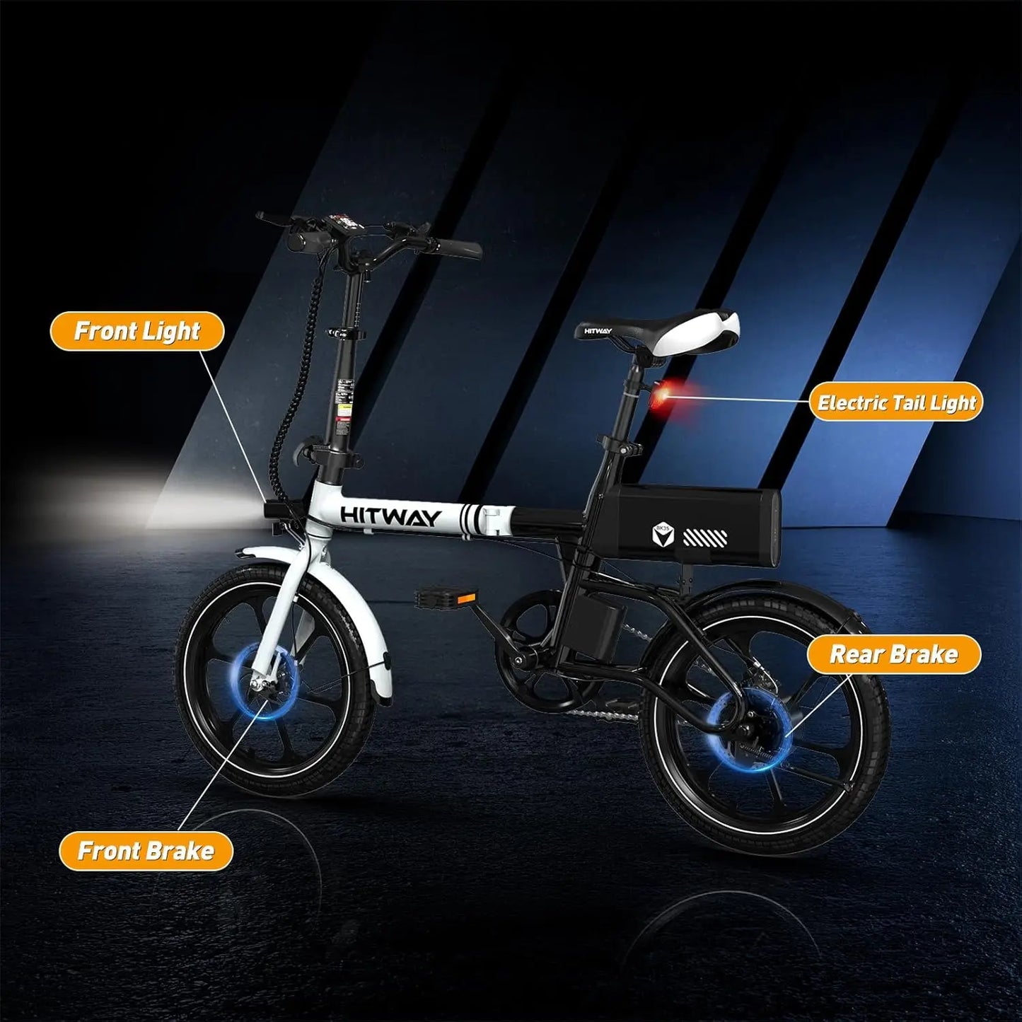 HITWAY 16” 250W City E-Bike | Max.Range 25-60KM