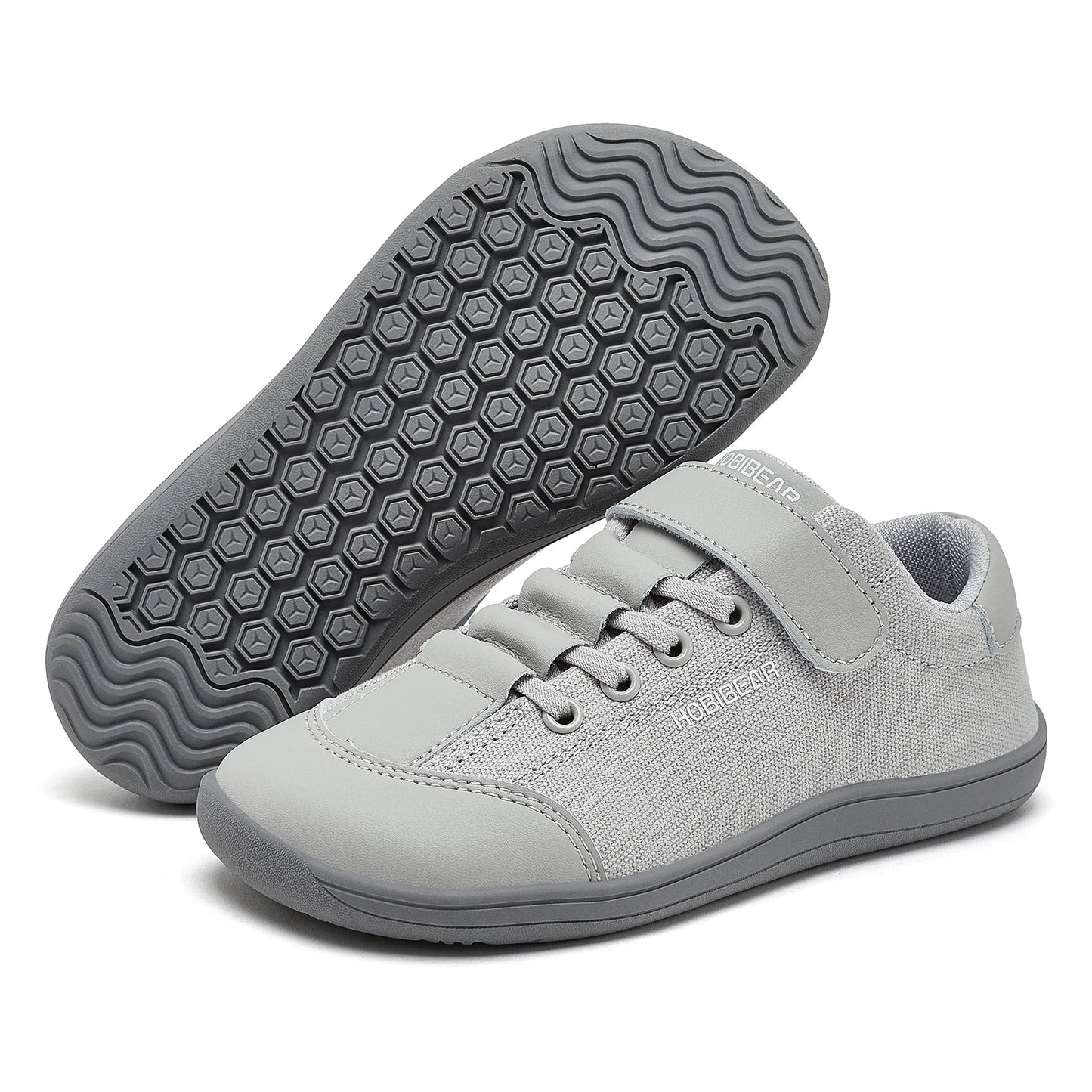 HOBIBEAR Minimalist Lightweight Sneakers - Artificial Leather Fabric Shoes