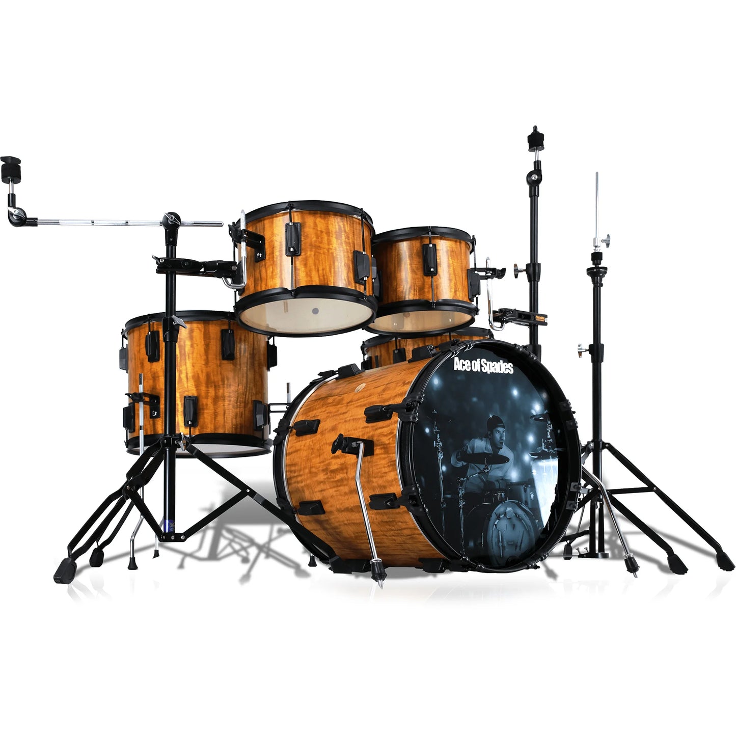 Beatello Mute Drum Set With Quick Switch Norma & Mute Modes Five Color Silent Wood Drum Shell
