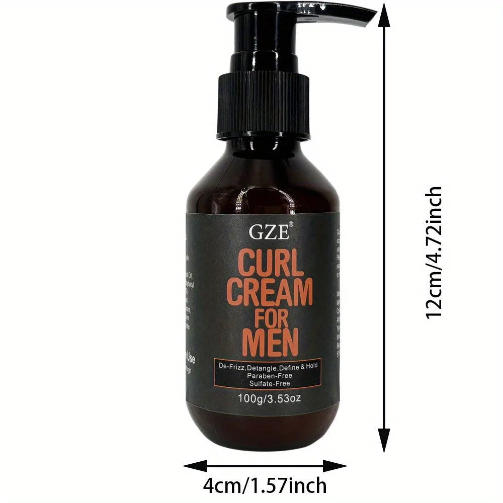GZE Men's Castor Oil Curl Defining Cream