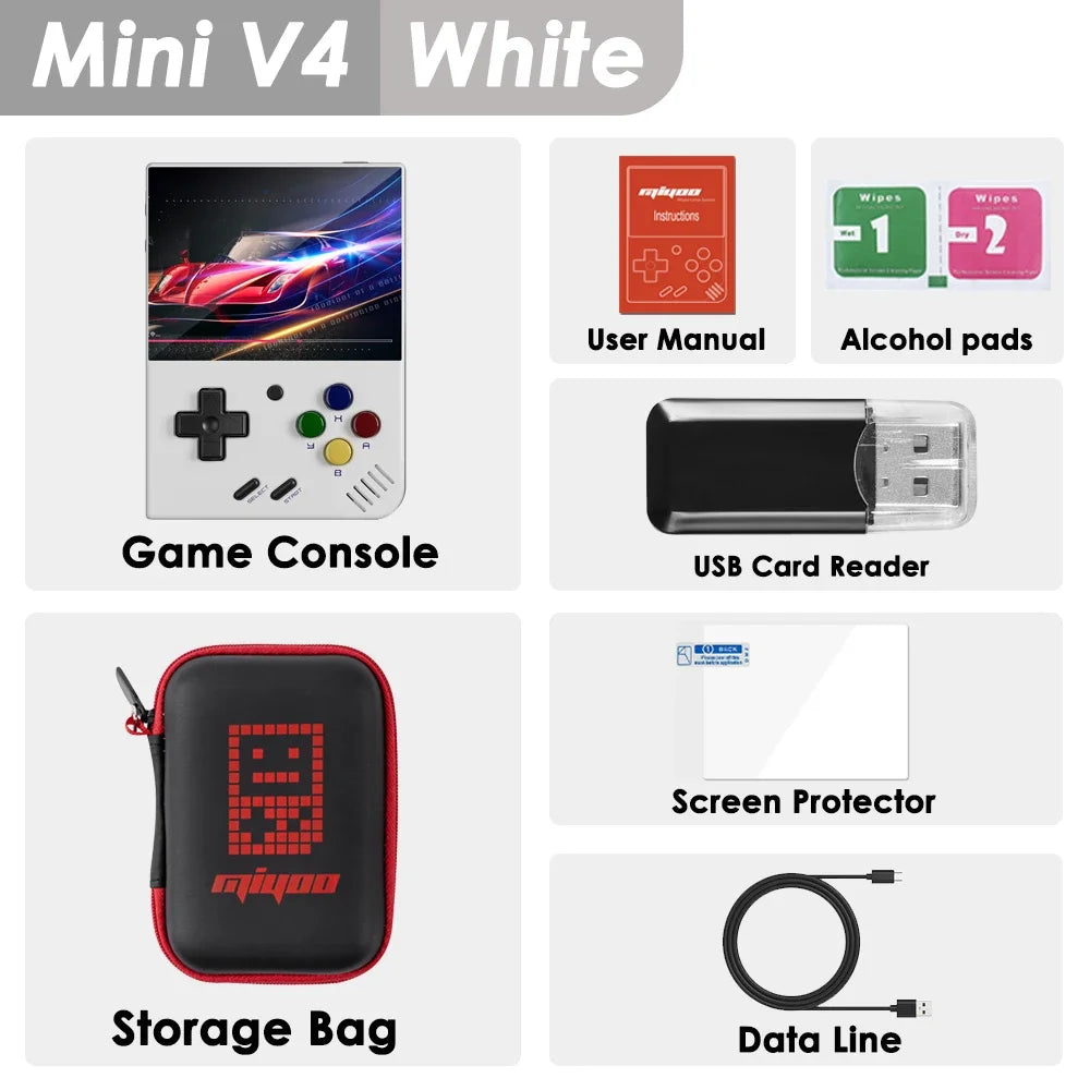 MIYOO MINI V4 Handheld Game Console Linux System 2.8'' IPS Screen Portable Mini V2 V3
