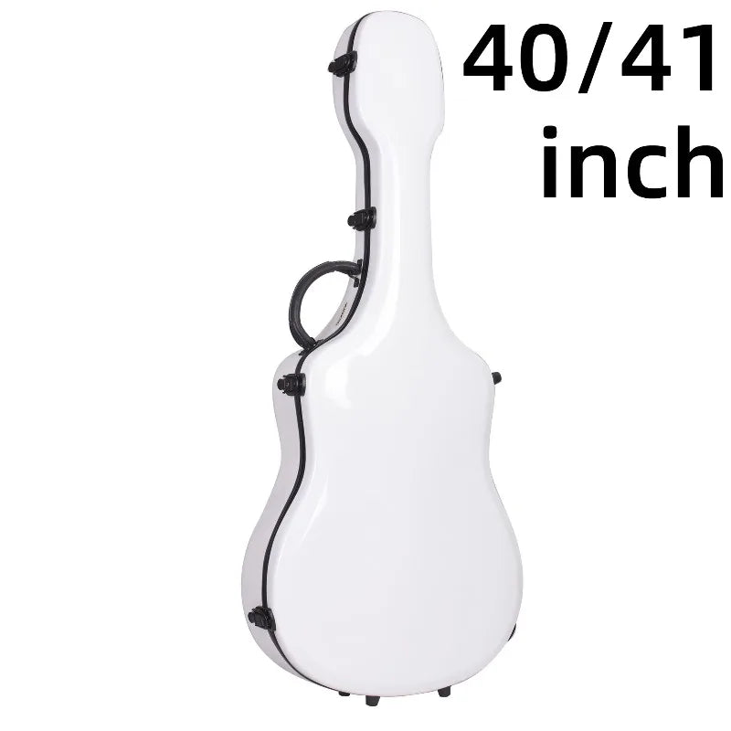 40/41 Inch Fiberglass Guitar Case Shoulders Portable Glossy Waterproof Drop-proof Guitar Box Musical Instrument Accessories