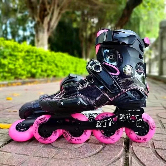 Adult Beginner Roller Skates – Lightweight Inline Roller Blades for College Students, Fitness & Outdoor Skating